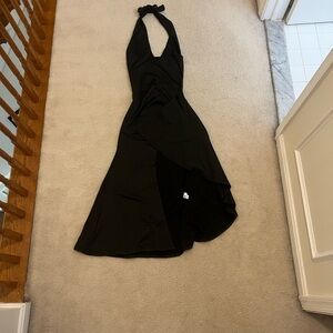 Elegant Black Halter Dress
